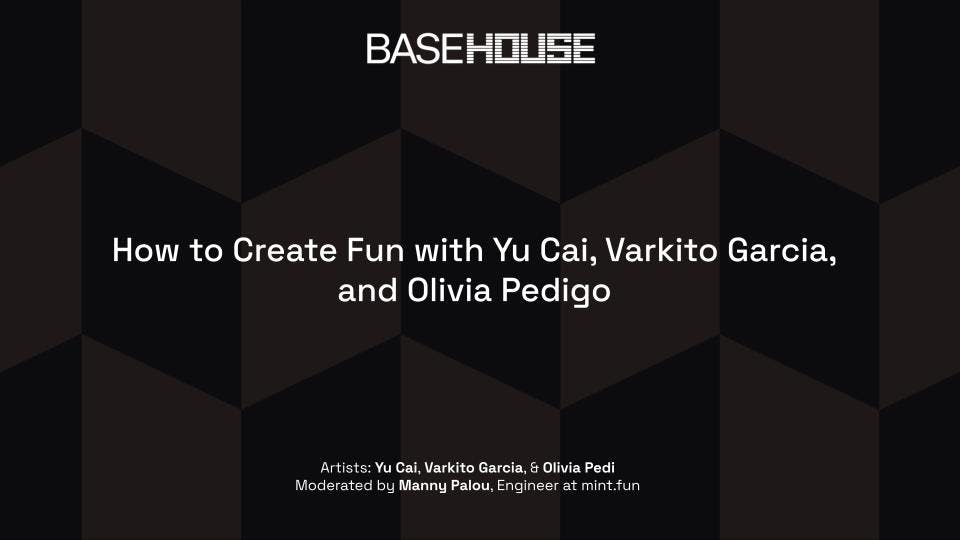 
How to create fun with Yu Cai, Varkito, and Olivia Pedigo