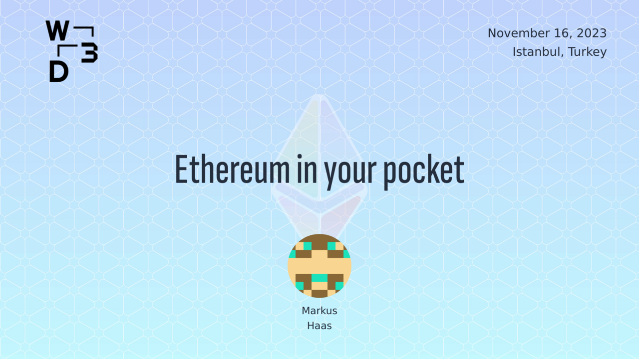 Ethereum in your pocket