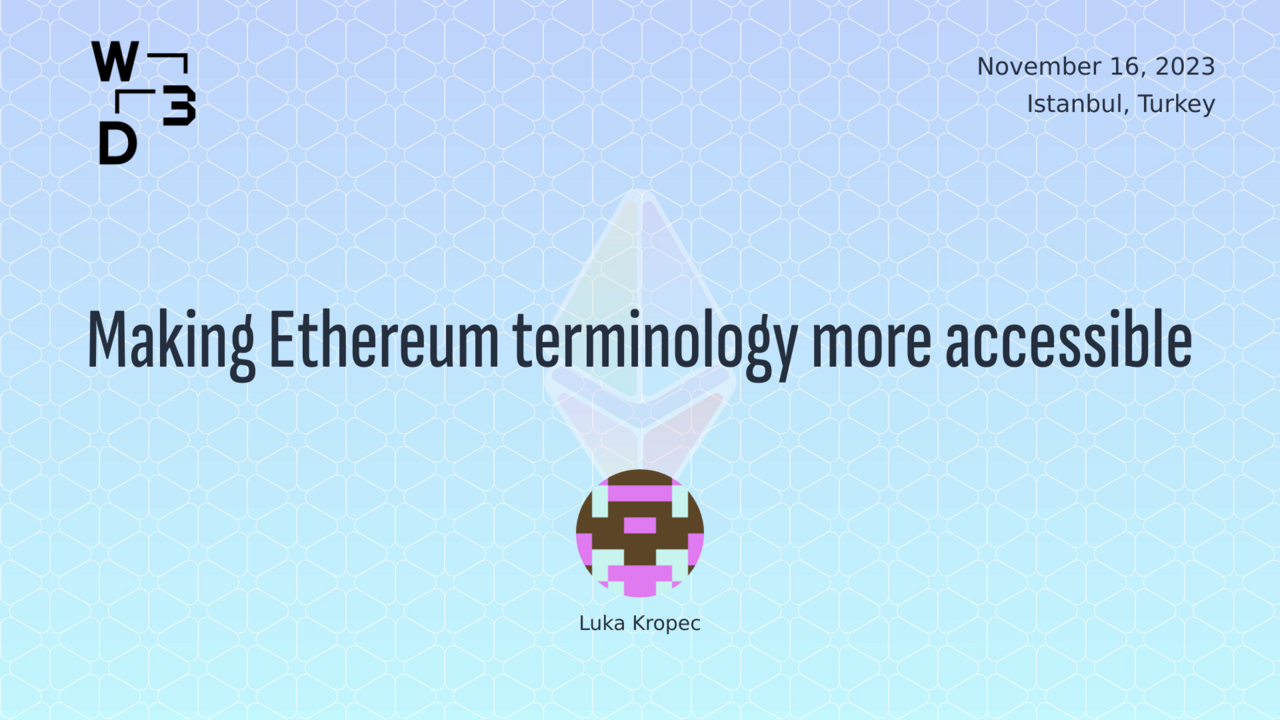 Making Ethereum terminology more accessible