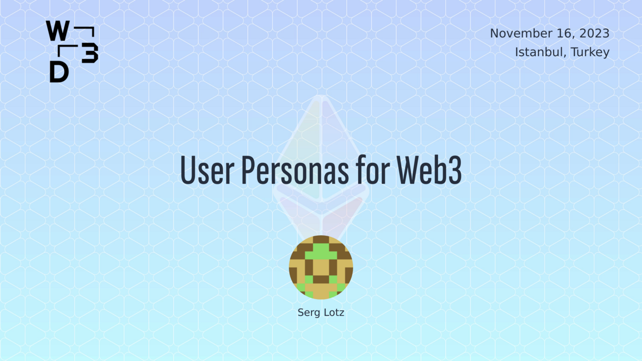 User Personas for Web3