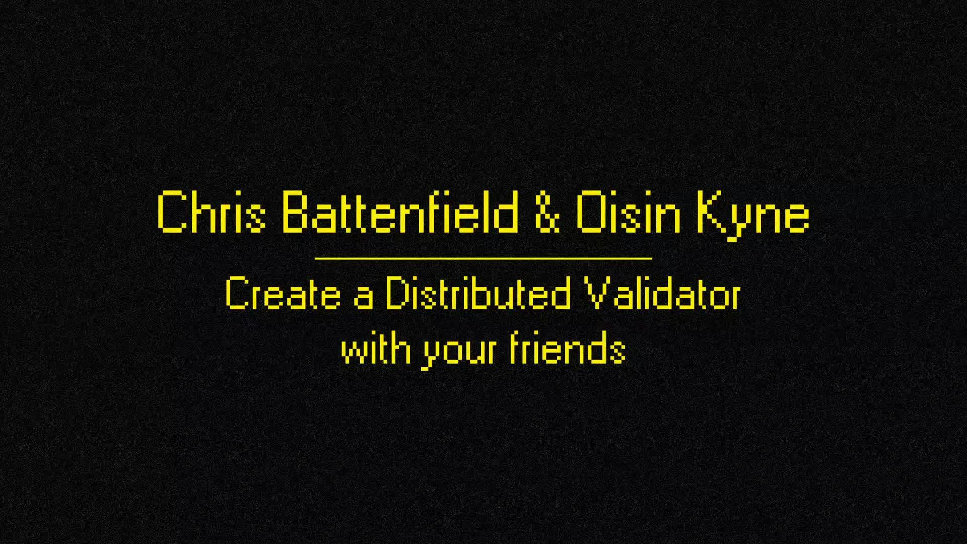 Create a Distributed Validator with your friends and fellow EthBerlin hackers (real time DV creation workshop & ceremony)