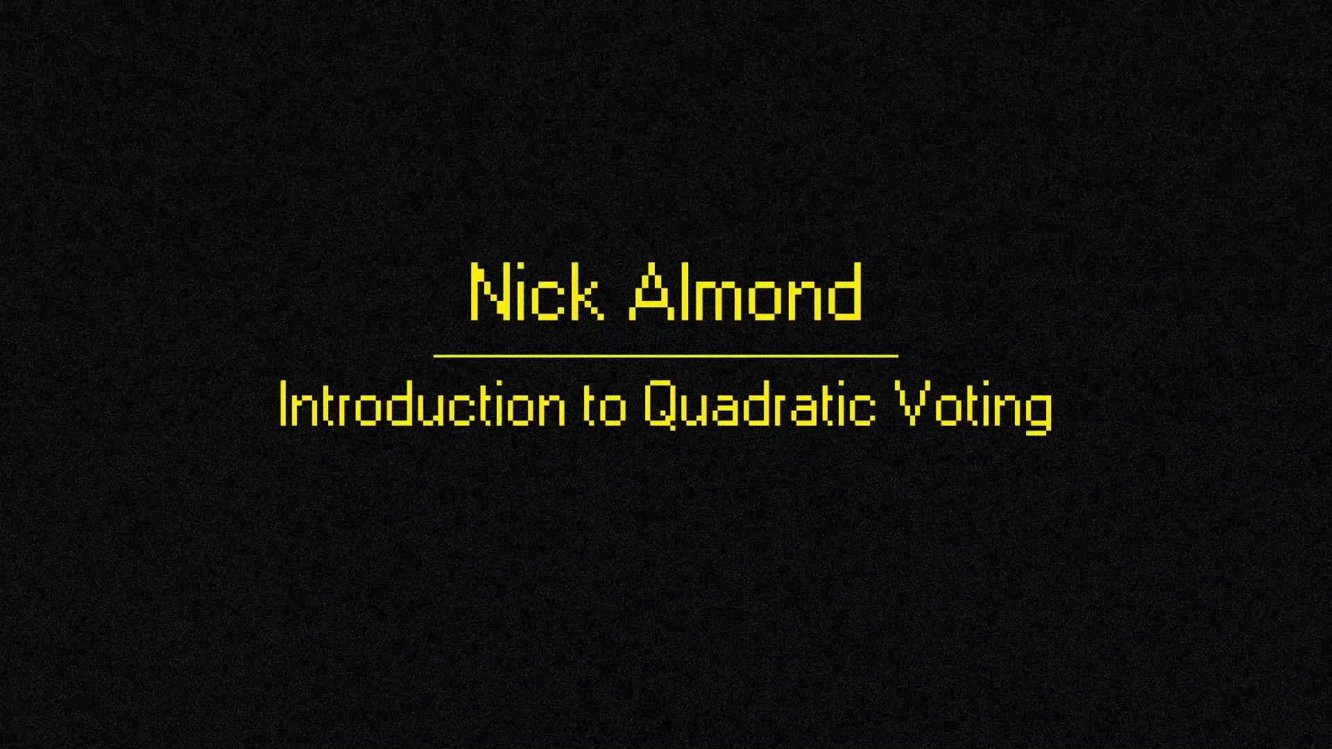 Introduction to Quadratic Voting
