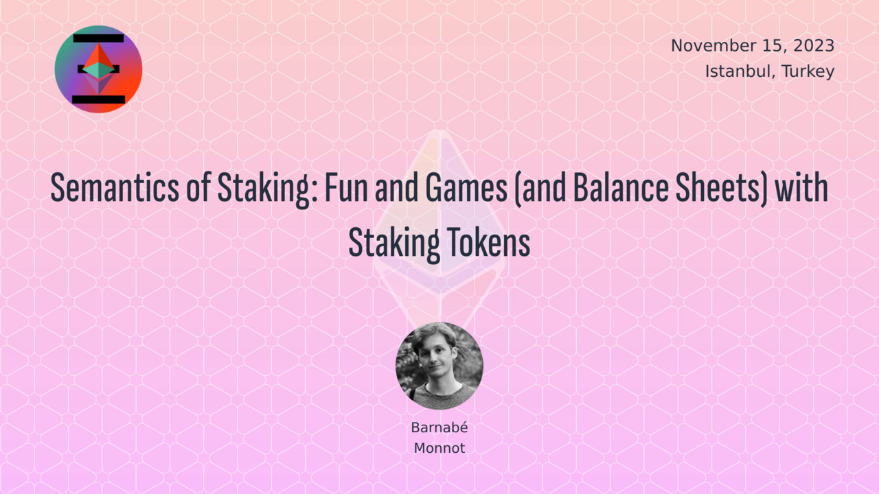 Semantics of Staking: Fun and Games (and Balance Sheets) with Staking Tokens