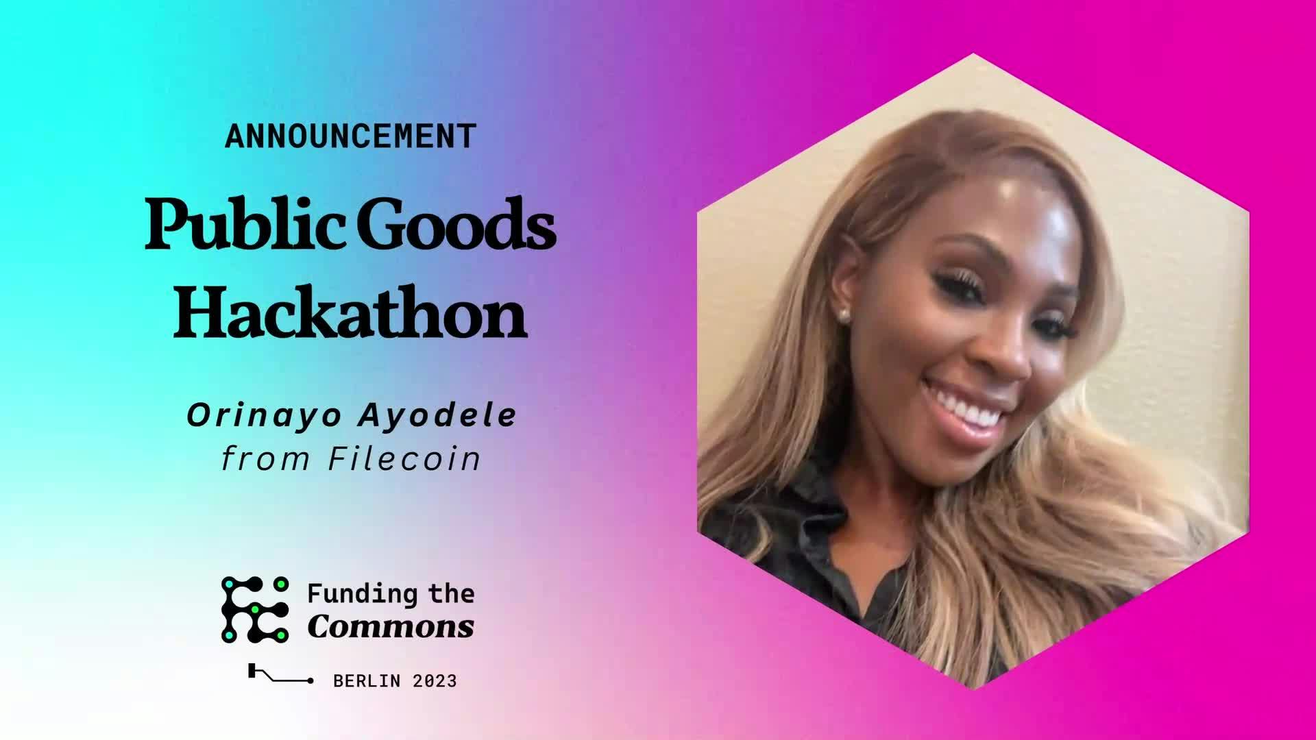 Public Goods Hackathon Announcement