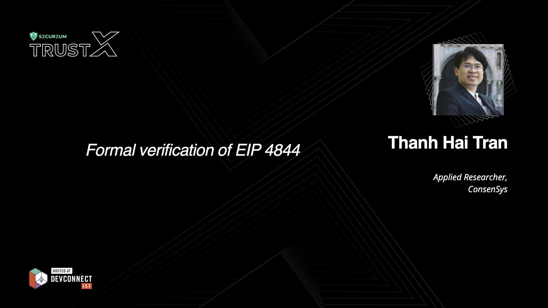 Formal verification of EIP 4844