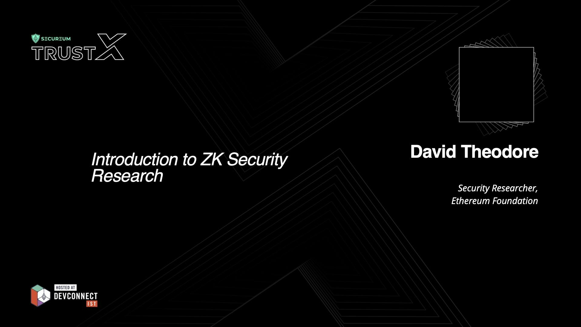 Introduction to ZK Security Research
