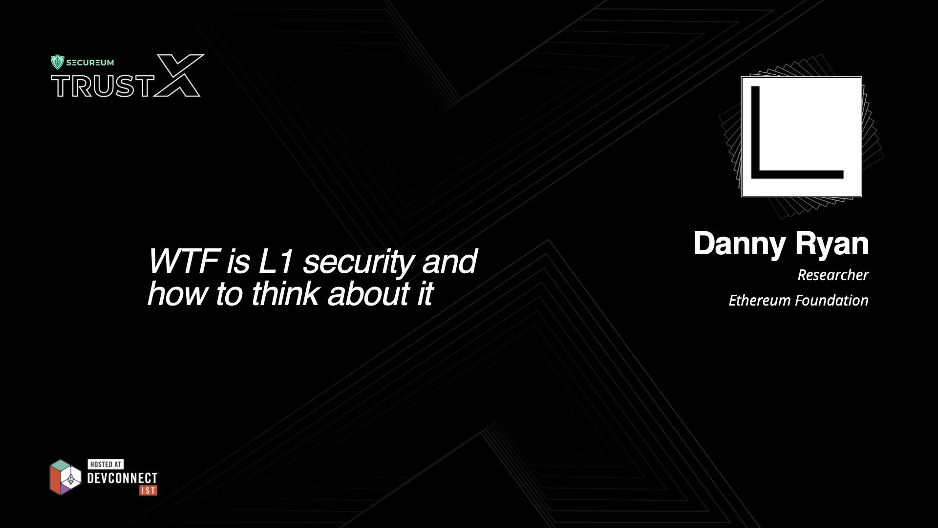 WTF is L1 security and how to think about it