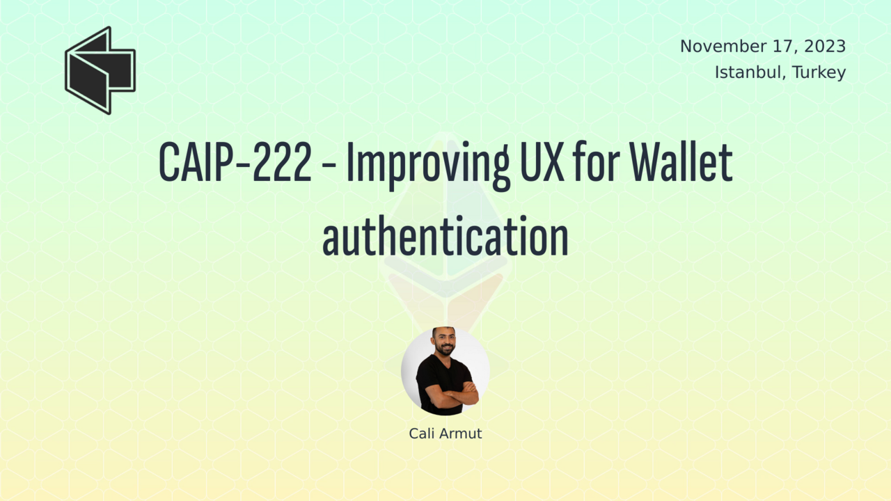 CAIP-222 - Improving UX for Wallet authentication